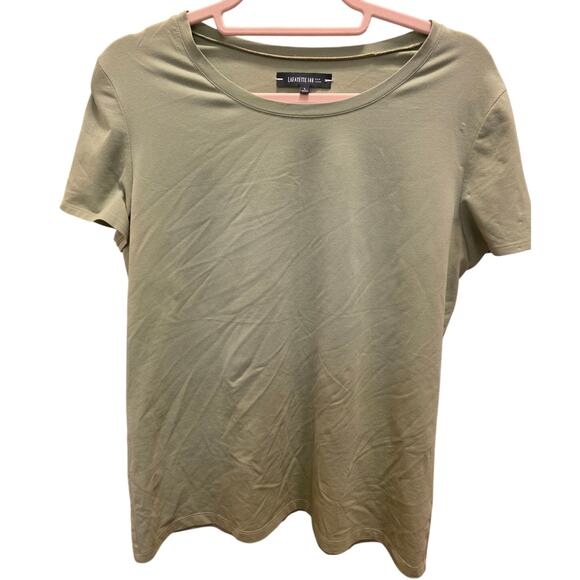 Lafayette 148 New York Modern Scoop Neck Tee Size Large EUC - Picture 1 of 3